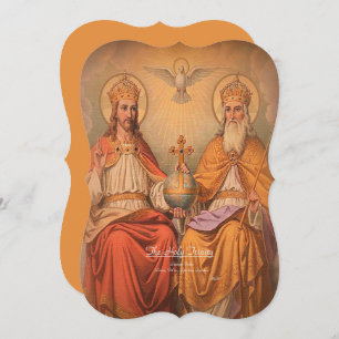 Holy Trinity with Prayer Holiday Card