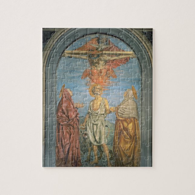 Holy Trinity with St. Jerome (fresco) Jigsaw Puzzle (Vertical)