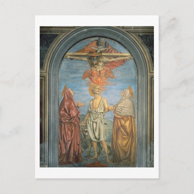 Holy Trinity with St. Jerome (fresco) Postcard (Front)