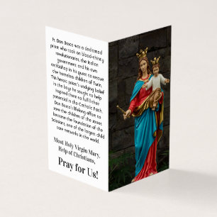 Holy Virgin Mary, Help of Christians, Prayer Card