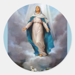 Holy virgin Mary, Jesus &  Gods Mother, saint Mary Classic Round Sticker