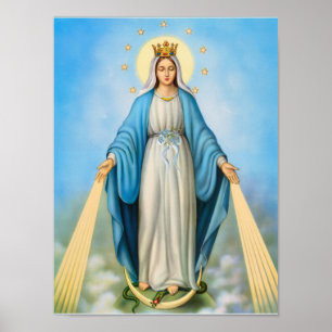 Holy virgin mother Mary,mother of God template Poster