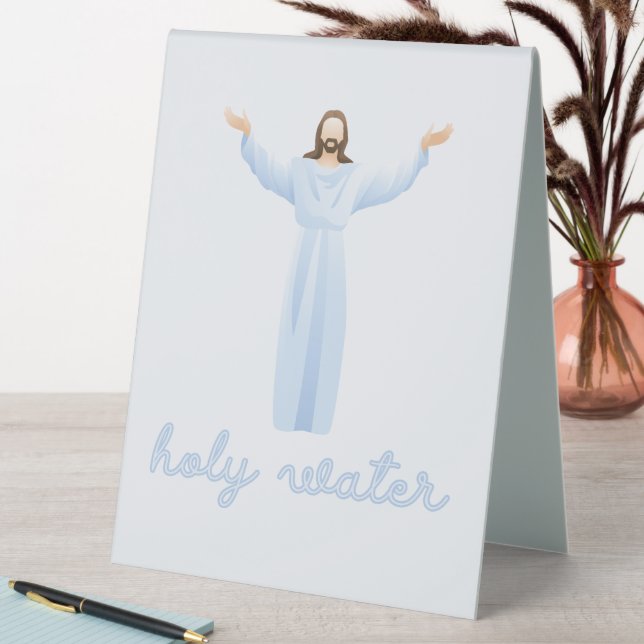 Holy Water Blue Christianity Jesus (In SItu (Table))