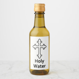 Holy Water Cross Wine Label