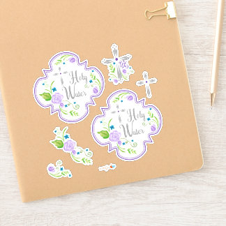 Holy Water Stickers Purple Roses