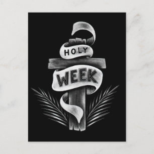 Holy Week Crucifix  Holiday Postcard