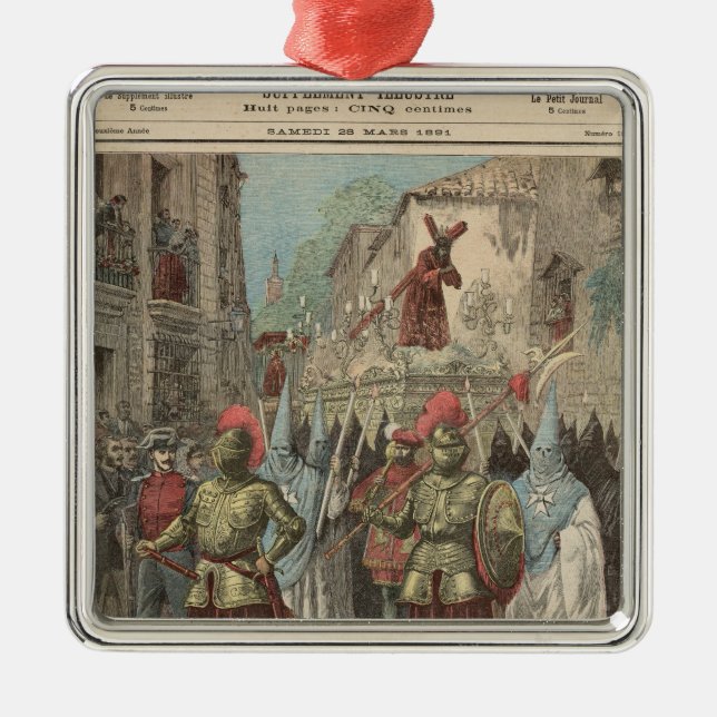 Holy Week in Seville Metal Tree Decoration (Front)