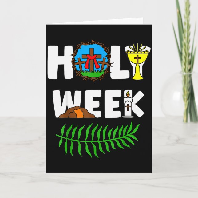 Holy Week Palm Sunday Maundy Thursday Good Friday  Card (Front)