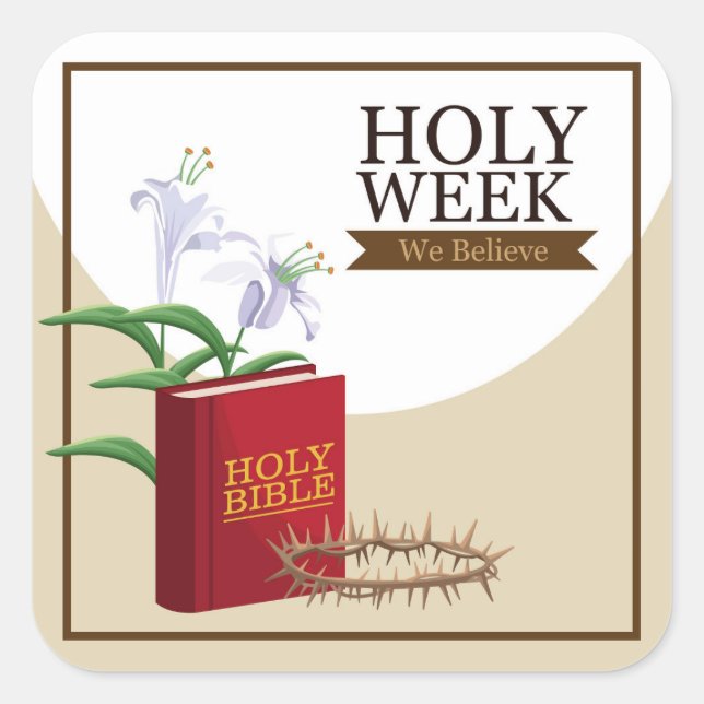 Holy Week  Square Sticker (Front)