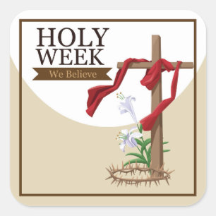 Holy Week Square Sticker