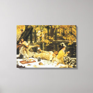 Holyday, the Picnic by James Tissot, Victorian Art Canvas Print