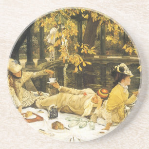 Holyday, the Picnic by James Tissot, Victorian Art Coaster