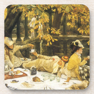 Holyday, the Picnic by James Tissot, Victorian Art Coaster