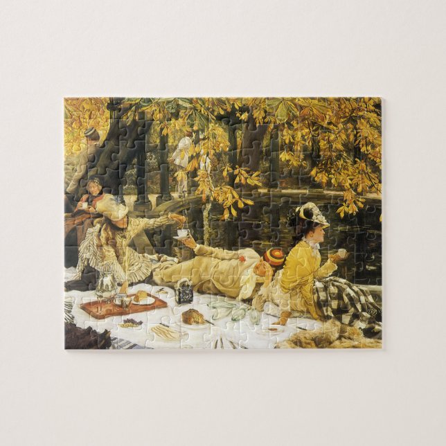Holyday, the Picnic by James Tissot, Victorian Art Jigsaw Puzzle (Horizontal)