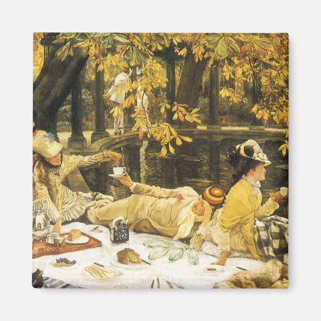 Holyday, the Picnic by James Tissot, Victorian Art Magnet (Front)
