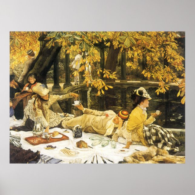 Holyday, the Picnic by James Tissot, Victorian Art Poster (Front)