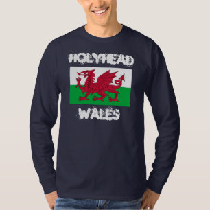 Holyhead, Wales with Welsh flag T-Shirt