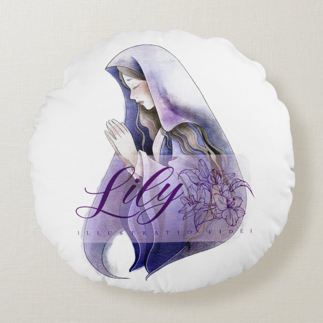 Holymary  round cushion (Front)