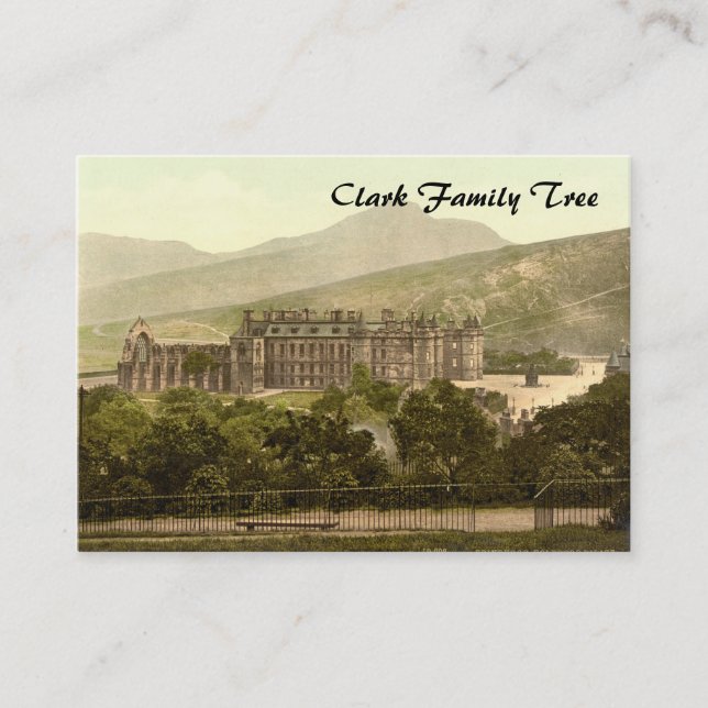 Holyrood Palace, Edinburgh, Scotland Business Card (Front)