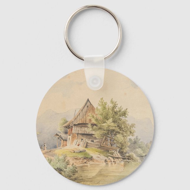 Holzhütte am See – Carl Lafite Key Ring (Front)