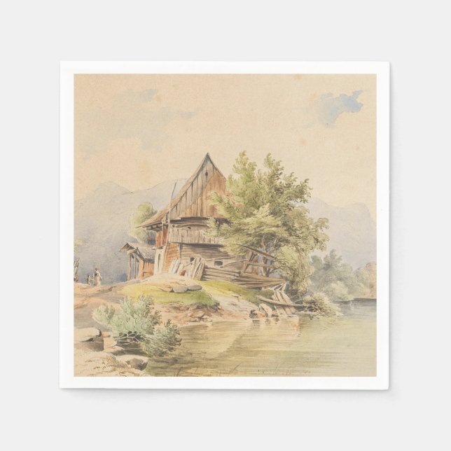 Holzhütte am See – Carl Lafite Napkin (Front)