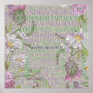 Homaeopathy - Word Art with Remedies Poster