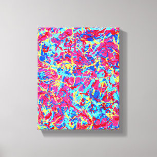 Homage à Pollock 1, vivid paint drip art canvas
