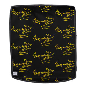 HOMAGE TO MOZART 3D Gold Signature Composer Black Backpack