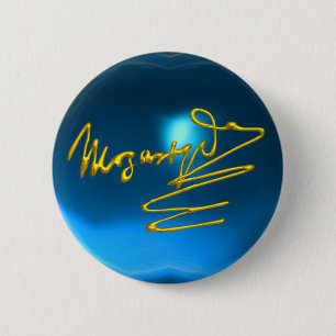 HOMAGE TO MOZART,blue sapphire 6 Cm Round Badge