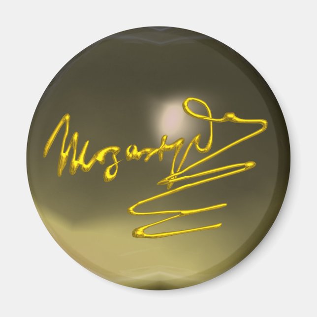 HOMAGE TO MOZART,grey agate Magnet (Front)