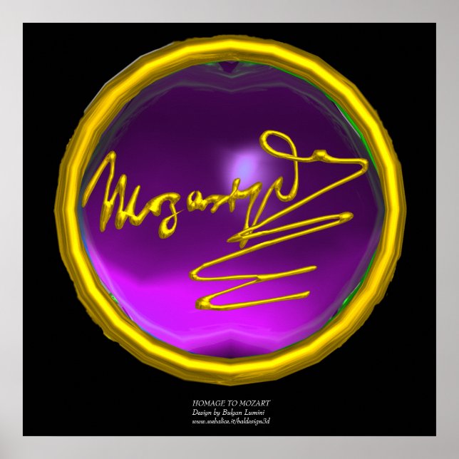 HOMAGE TO MOZART, Purple Amethyst colossal size Poster (Front)
