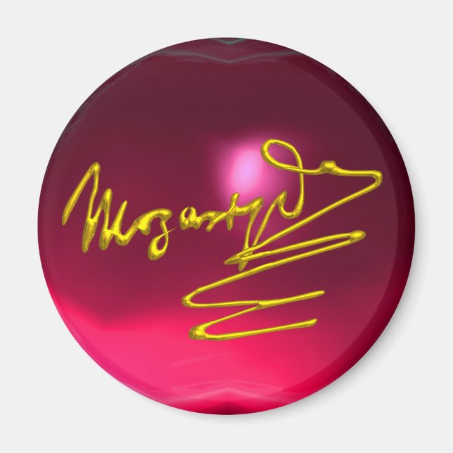 HOMAGE TO MOZART,red pink ruby Magnet (Front)