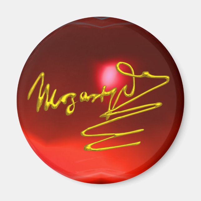 HOMAGE TO MOZART,red ruby Magnet (Front)