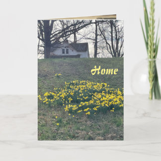 home, 5" x 7" Folded Greeting Card