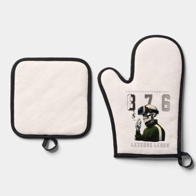 Home 876 LESSONS LEARN Pot Holders Oven Mitt & Pot Holder Set (Front)