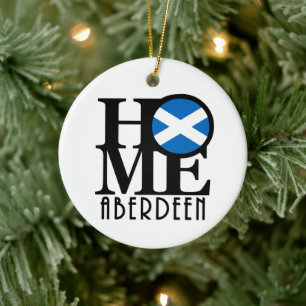 HOME Aberdeen Scotland Ceramic Tree Decoration