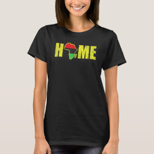 Home Africa African Map Flag Black Pride Melanin 2 T-Shirt