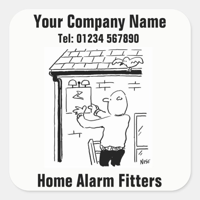 Home Alarm Fitter Business stickers (Front)