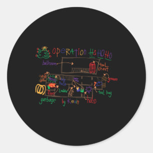 Home Alone 2 Christmas Kevin’s Drawing Operation H Classic Round Sticker