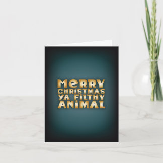 Home Alone, Modern, Teal, Christmas Card