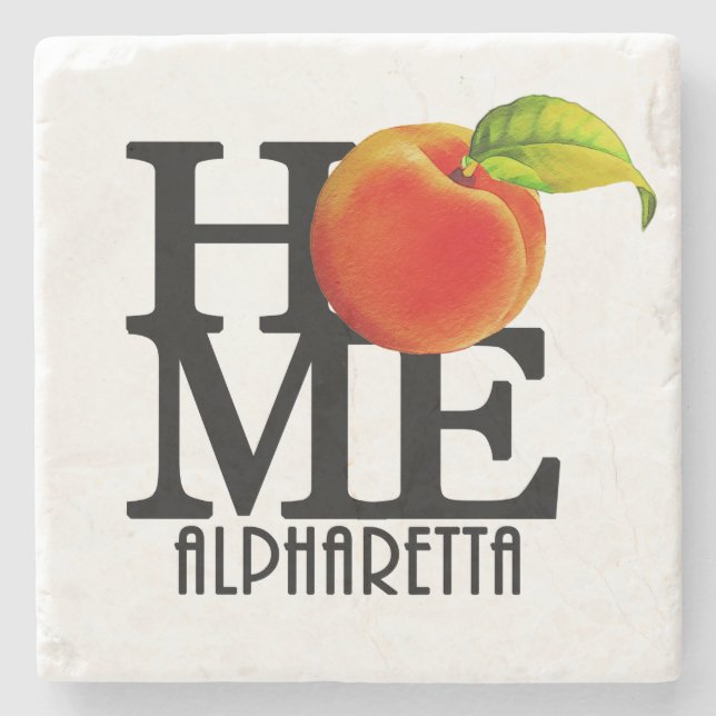 HOME Alpharetta Georgia Stone Coaster (Front)