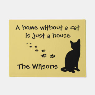 Home and Cat Custom Doormat