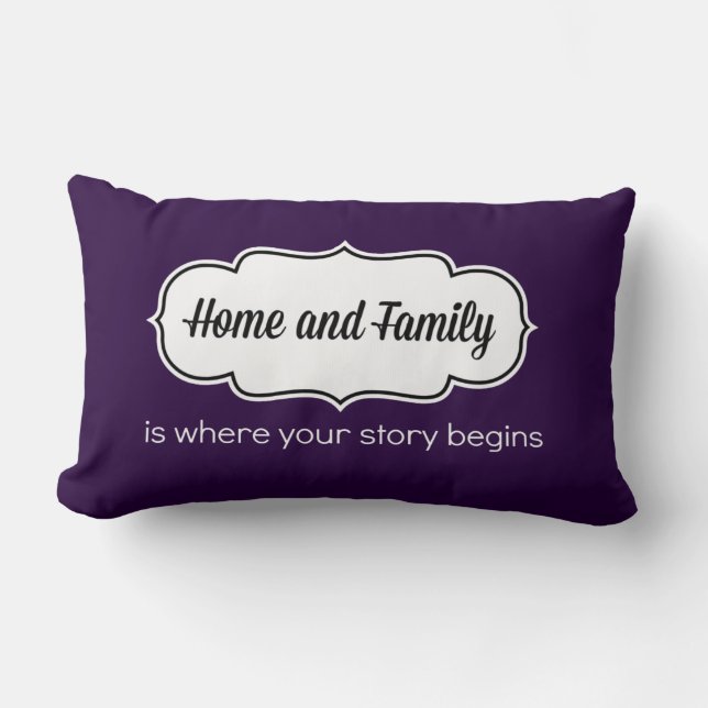 Home And Family Pillow (13 x 21) (Front)