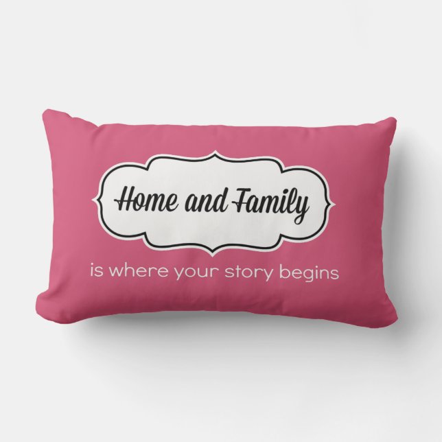 Home And Family Pillow (13 x 21) (Front)