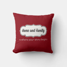 Home And Family Pillow (16 x 16)