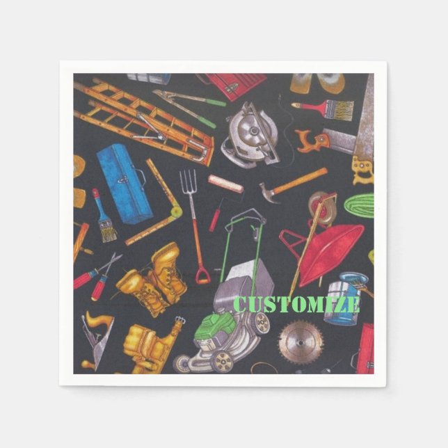 Home and Garden Tools Napkins (Front)