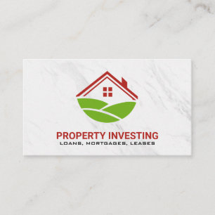 Home and Hills Icon   Real Estate Business Card