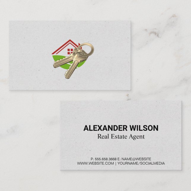 Home and Keys Business Card (Front/Back)