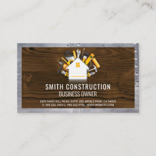 Home and Tools Wood and Metal Rivets Business Card
