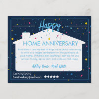 Home Anniversary Real Estate Postcards